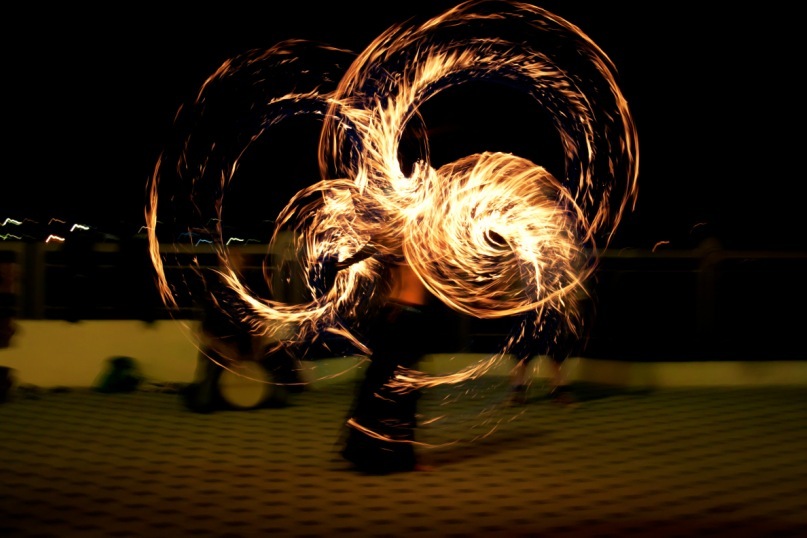 Фаер-шоу в Абхазии - огненное шоу на праздник